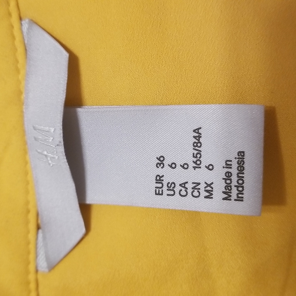 Used H&M sleeveless shirt,  yellow, size 6. - Picture 4 of 10